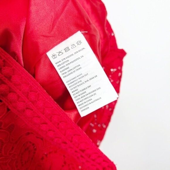 BARDOT Morgan Lace Red Dress - Picture 7 of 10